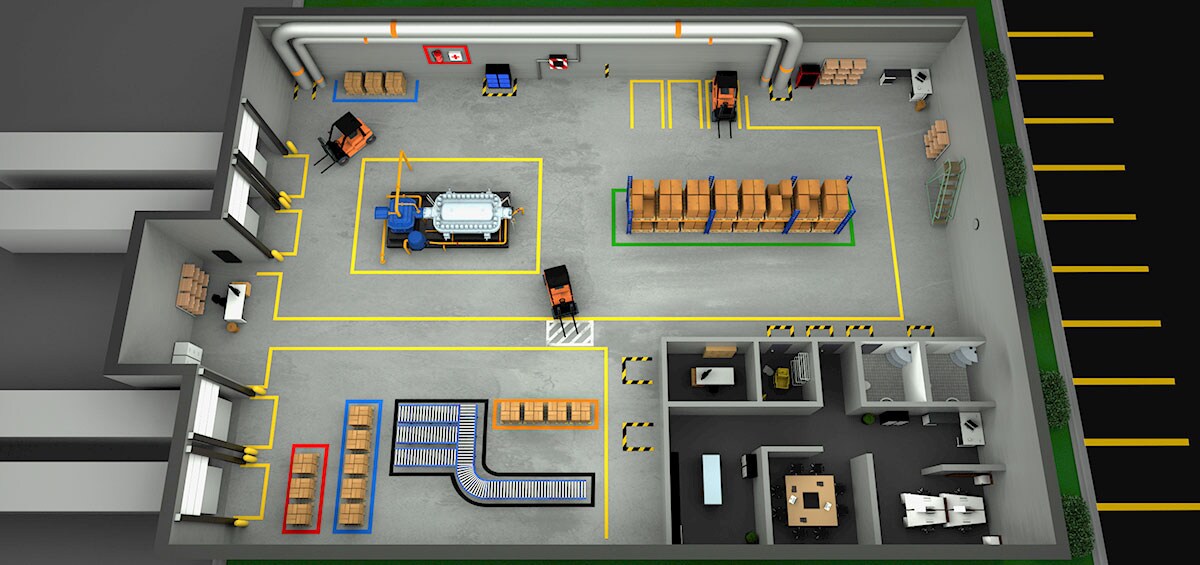 Sơ đồ đánh dấu sàn 3D số 2 cho việc thêm thiết bị mới
