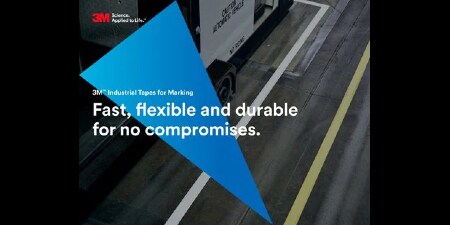Cover image of the 3M™ Industrial Tapes for Marking brochure with text “Fast, flexible and durable for now compromises.”
