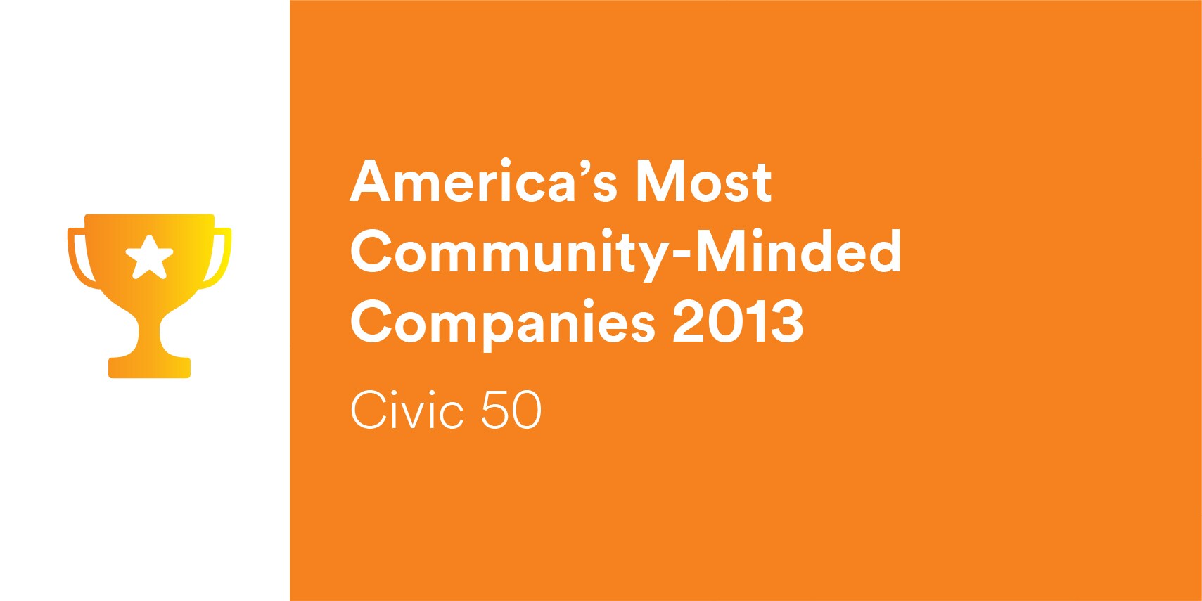 3M Award - One of America’s most community-minded companies in the Civic 50 2013
