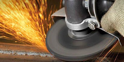 Depressed center grinding wheel removing a weld
