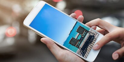 Person looking at phone