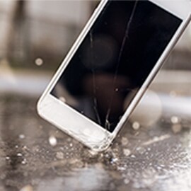 Phone hitting the floor showing the impact resistance of 3M electronics bonding solutions.
