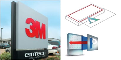 Gắn hộp đèn LED sử dụng băng keo 3M™ VHB™ 
