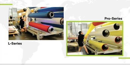 Công nhân tháo băng Flexo dòng L và băng keo linh hoạt dòng Pro với ít khó khăn hơn
