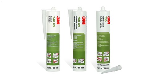 Variety of adhesive sealants. 