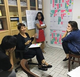 3M Impact team members and their community partner discuss solutions