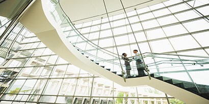 beautiful interior office building with window flim
