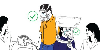 hình minh họa kiểm tra độ kín khít định lượng và định tính
