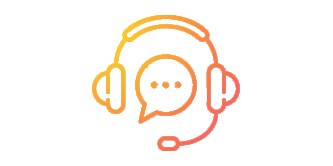 đồ họa bộ tai nghe với bong bóng nội dung chat
