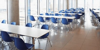 clean common area with shiny floors
