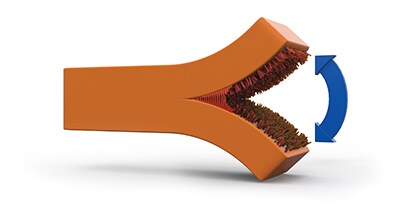 Difficulty of adhesive bond being pulled apart
