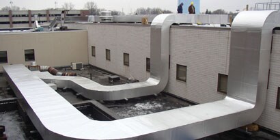 Image of HVAC Pipes outdoors in cold temperatures
