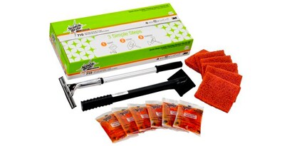 dụng cụ trong hệ thống làm sạch vỉ nướng nhanh scotch-brite
