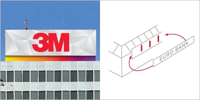 gắn biển hiệu tòa nhà sử dụng băng keo 3M™ VHB™ 
