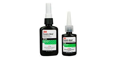Bottles of Scotch-Weld RT20 High Temperature Retaining Compound
