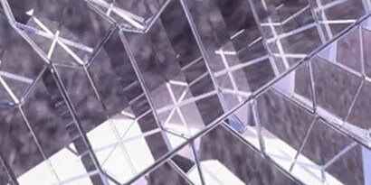 Microscopic image of cube corner technology
