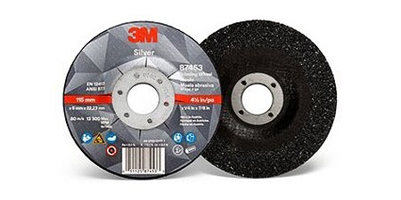 mặt trước và mặt sau viên đá mài 3M
