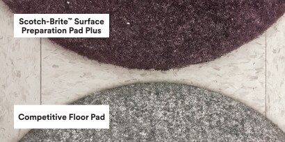 competitive floor pad versus scotch-brite surface preparation pad plus

