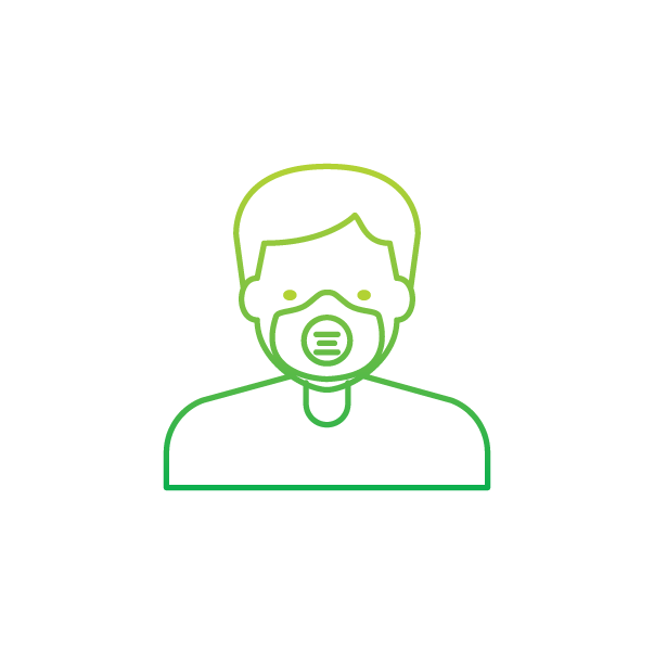 icon of person wearing respirator