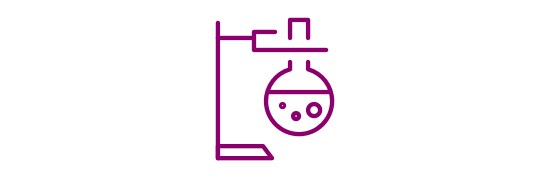 biểu tượng bình đun sôi hóa học trên giá đỡ
