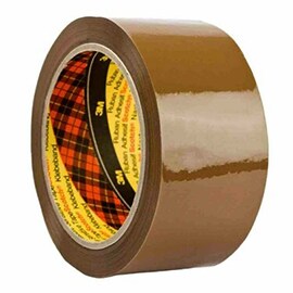 Image of a roll of Scotch® High Tack Box Sealing Tape 375+, designed for heavy-weight materials
