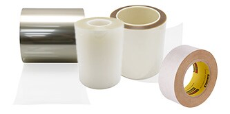 Các cuộn màng keo kết cấu, gồm 3M UV Activated Films và Thermal Bonding Films.
