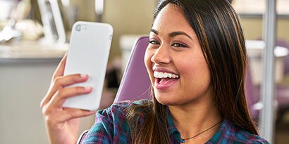 Girl with a mobile phone
