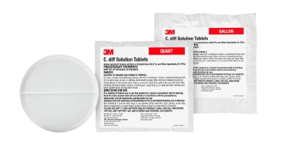Close up product shot of 3M™ C. diff Solution Tablets
