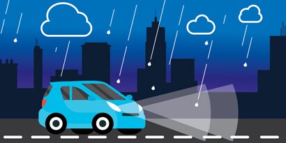 A car driving on the road
