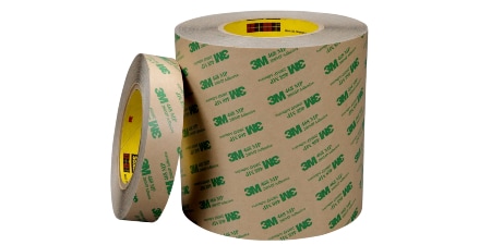 Ảnh sản phẩm hiển thị các cuộn băng keo không có lớp cường lực 3M™ 468MP với nhiều kích thước khác nhau.
